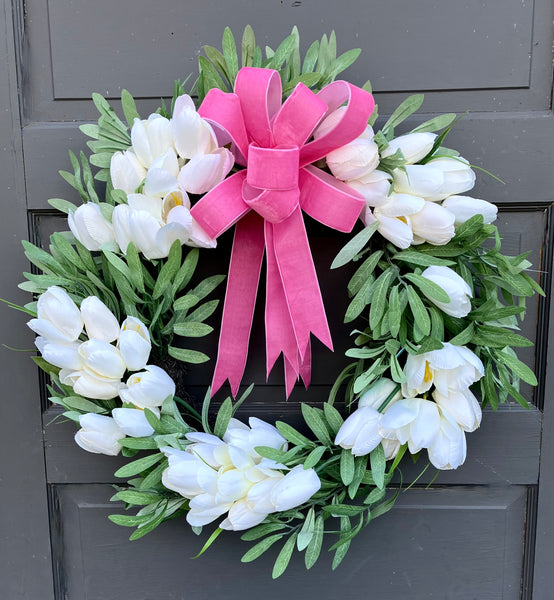 Great Mom's Day Gift! Lovely Tulip Wreath