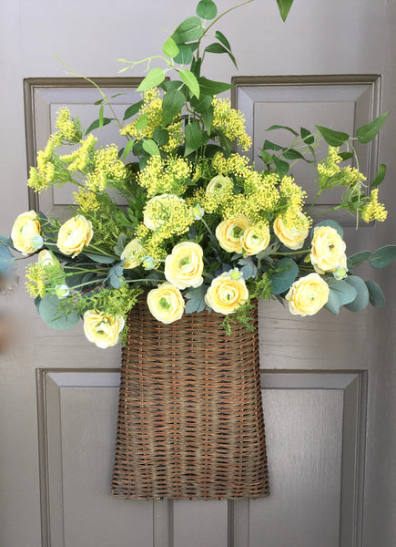 Fabulous Ranunculus Door Basket