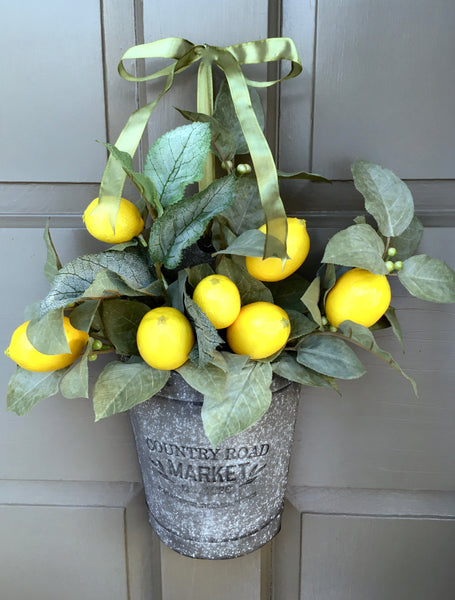 Farmhouse Lemon Door Planter