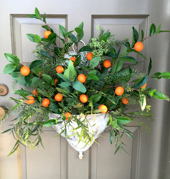 Planter with Oranges
