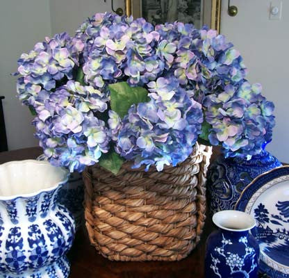 Blue Hydrangea Basket