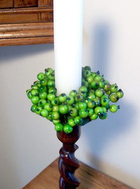 Green Berry Candle Ring