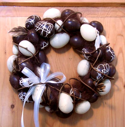 Faux Chocolate Egg Wreath