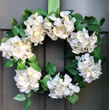 Wonderful White Hydrangea Wreath