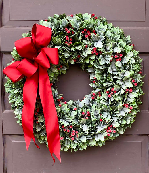 Festive Holly Wreath