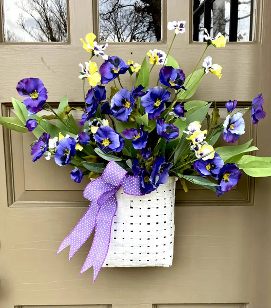 Pretty Pansy Door Basket