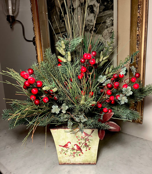 Evergreen Holiday Planter
