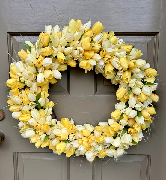 Sunny Yellow Tulip Wreath