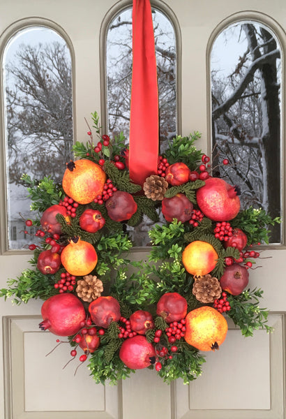 Festive Pomegranate Wreath