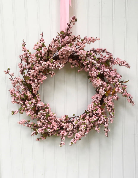 Pink Berry Wreath
