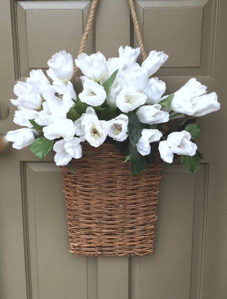 White Tulip Market Basket