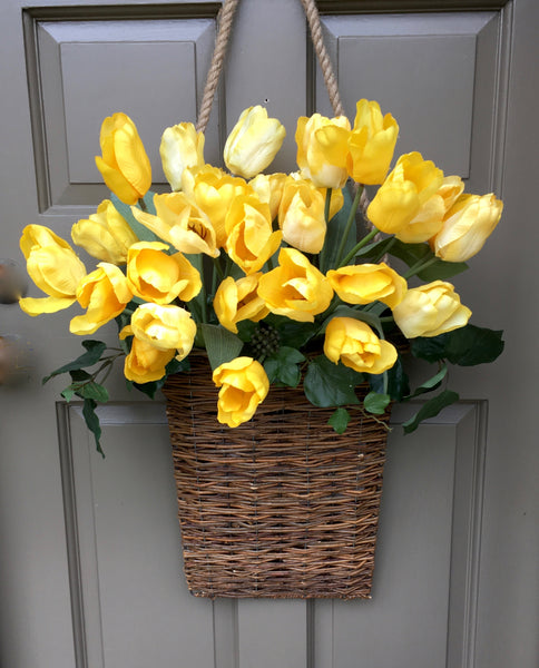Yellow Tulip Market Basket