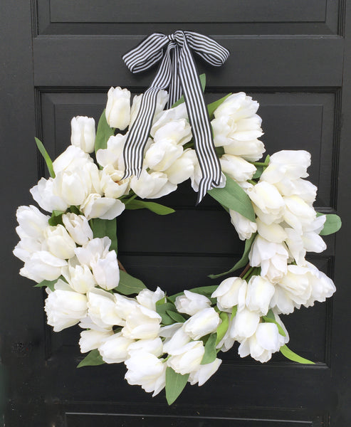 White Tulip Wreath