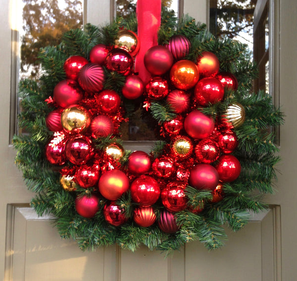 Holiday Ornament & Evergreen Wreath