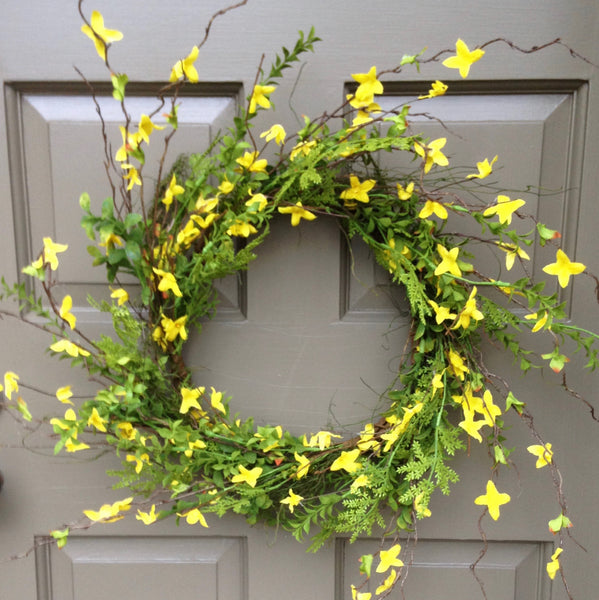 Spring Forsythia Wreath