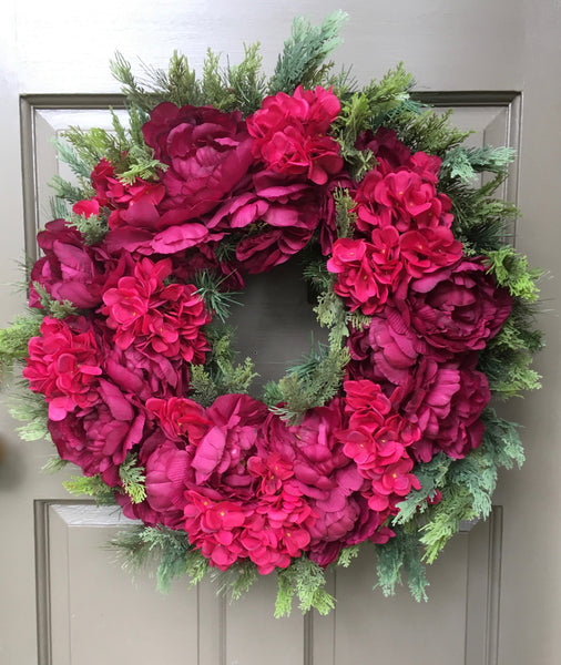 Festive Hydrangea Wreath