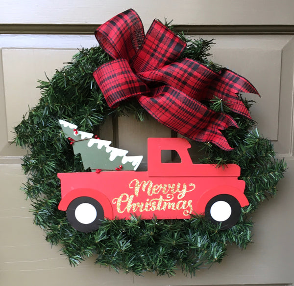 Christmas Truck Wreath