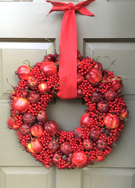 Holiday Pomegranate Wreath
