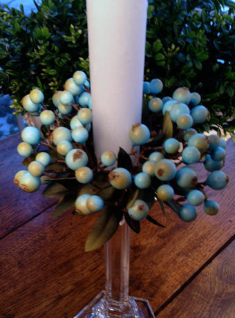 Blue Berries Candle Ring
