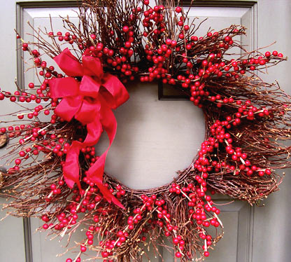 Vine & Red Berry Wreath