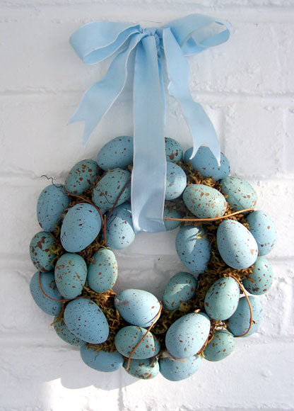 Small Blue Easter Egg Wreath
