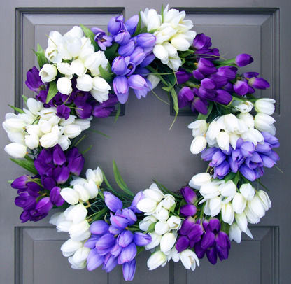 Purple Tulip Wreath