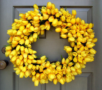 Sunny Yellow Tulip Wreath