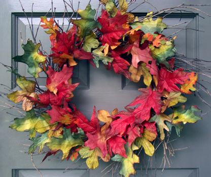 Fall Leaf & Twig Wreath
