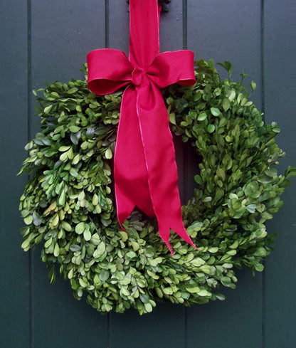Preserved Boxwood Holiday Wreath