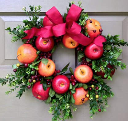 Apple & Boxwood Wreath