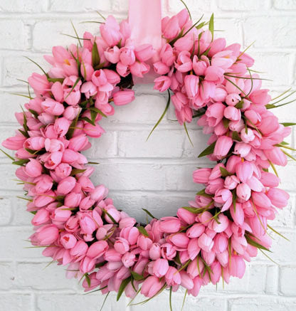 Pretty Pink Tulip Wreath