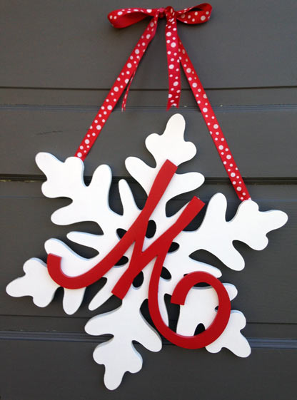 Snowflake Monogram Wreath