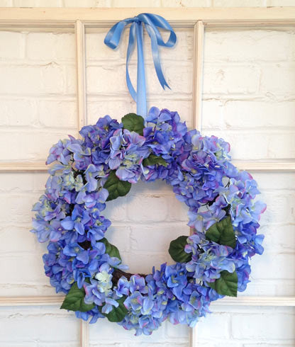 Beautiful Blue Hydrangea Wreath